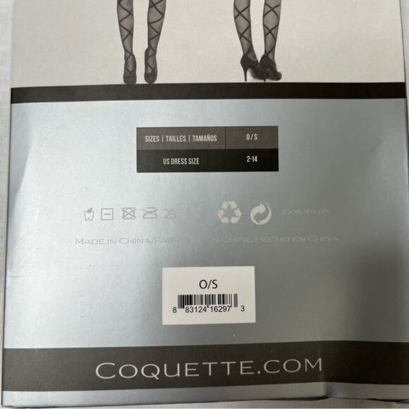 Coquette black sheer banging body bodysuit lingerie one size - Picture 4 of 5